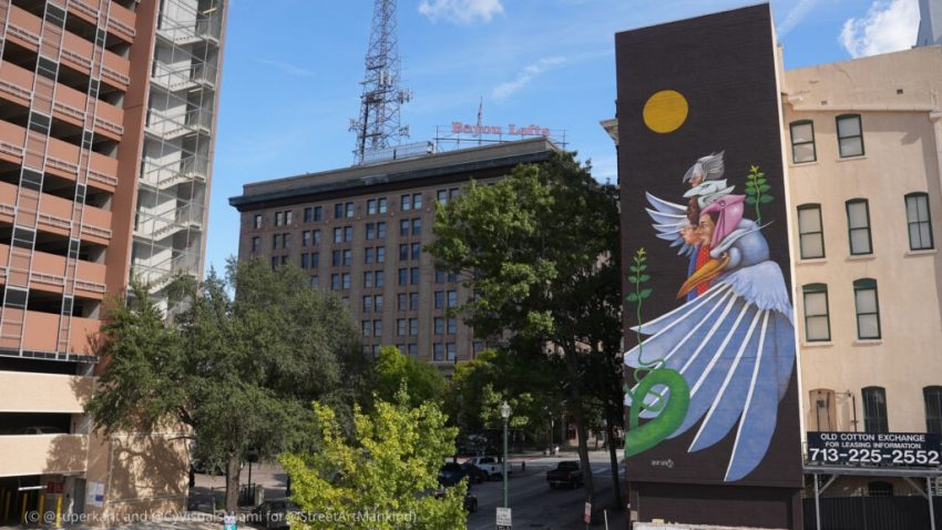 معرض لوحات جدارية في شوارع هيوستن يلفت الانتباه لقضايا عالمية