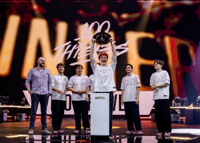 نادي 100 Thieves يتوج بطلًا لـ"فالورانت" في كأس العالم للرياضات الإلكترونية 2026