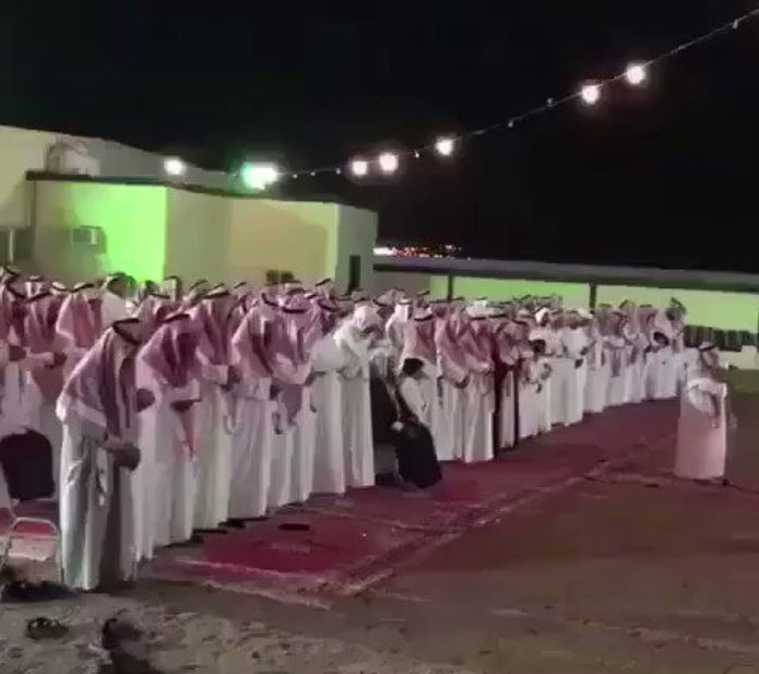 صلاة الخسوف في عرس الشاب السعودي