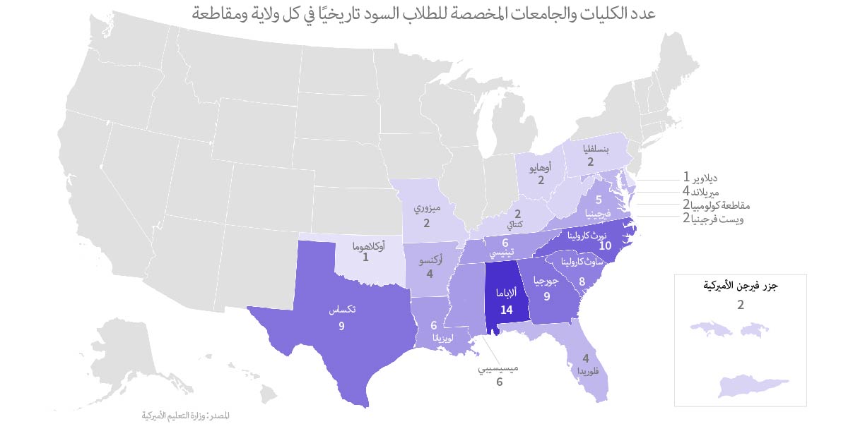 الكليات والجامعات الأميركية المعروفة تاريخيًا بأنها للسود