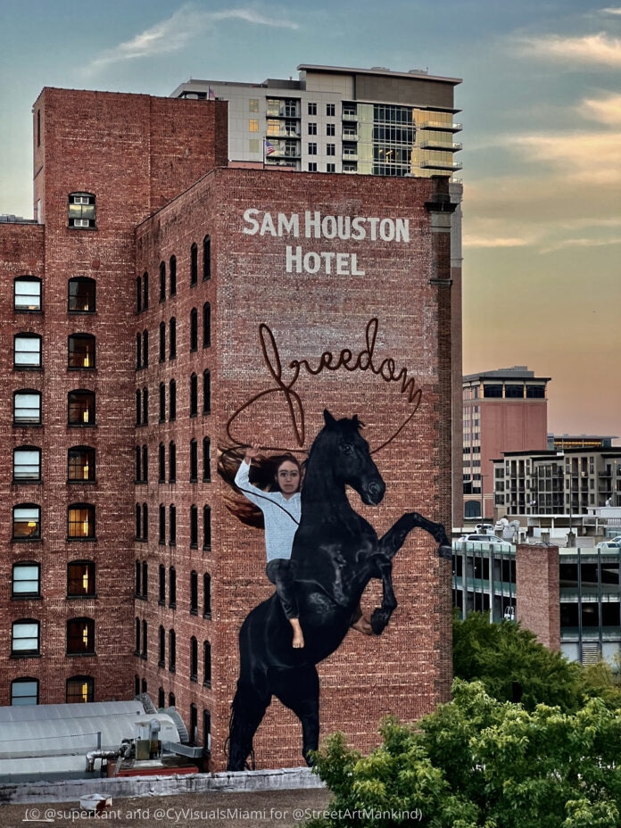 معرض لوحات جدارية في شوارع هيوستن يلفت الانتباه لقضايا عالمية