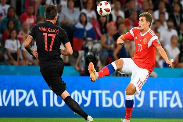 من مباراة روسيا وكرواتيا ( الانترنت )